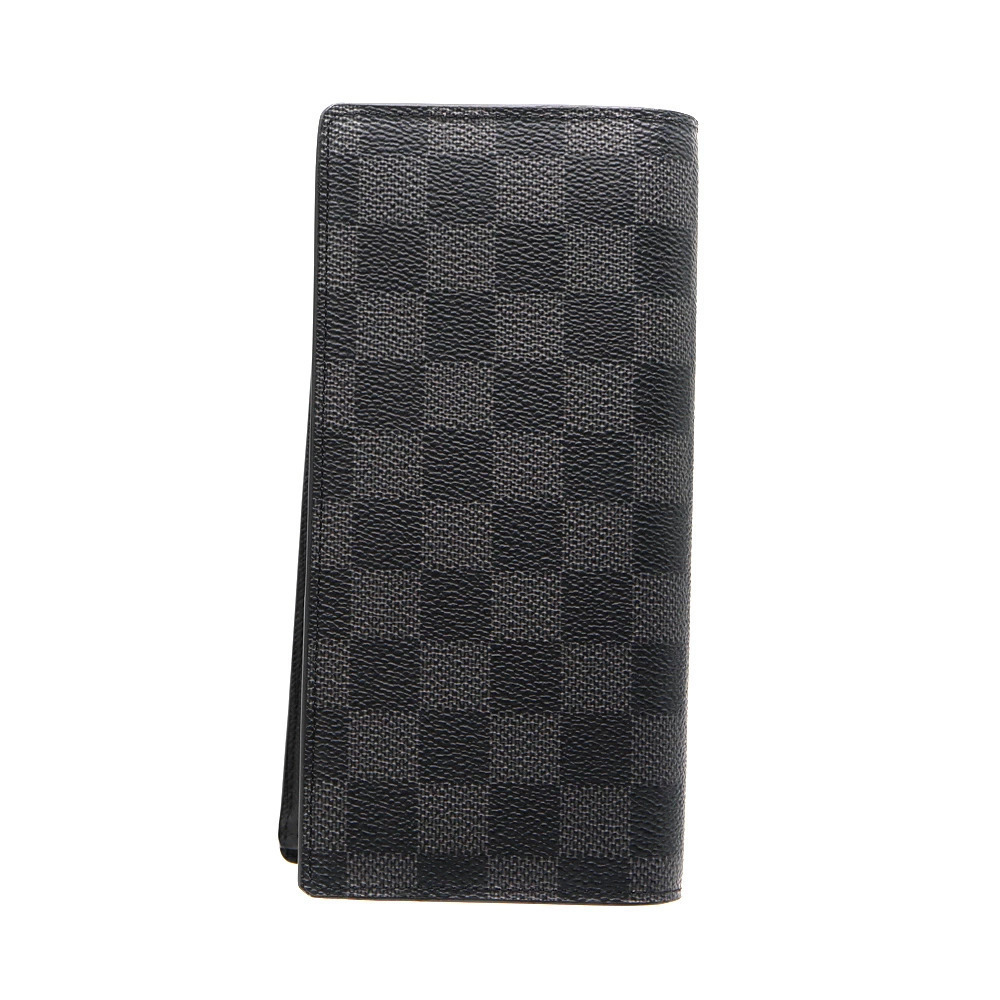Louis Vuitton Portefeuille Brazza Wallet Damier Canvas Leather Graphite Black